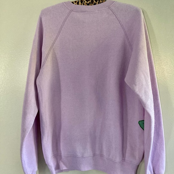 True Vintage 80s Lee Sweatshirt, Tropical Lavender, puffy paint appliqué, VGUC - Picture 9 of 9